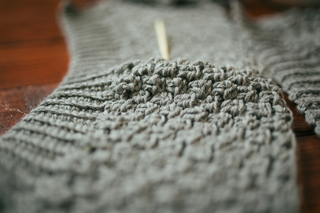 aran sweater closeup
