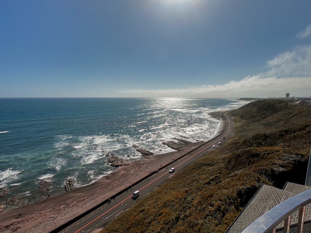 aerial view of a beach