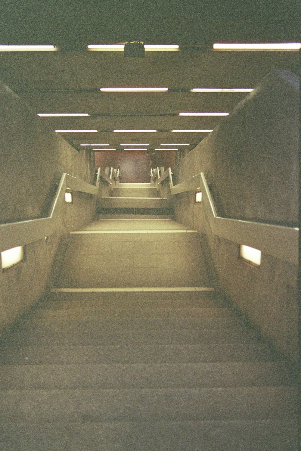 brown and white concrete staircase