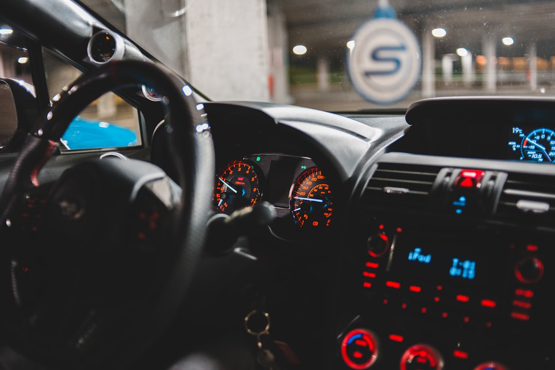 black car instrument panel cluster