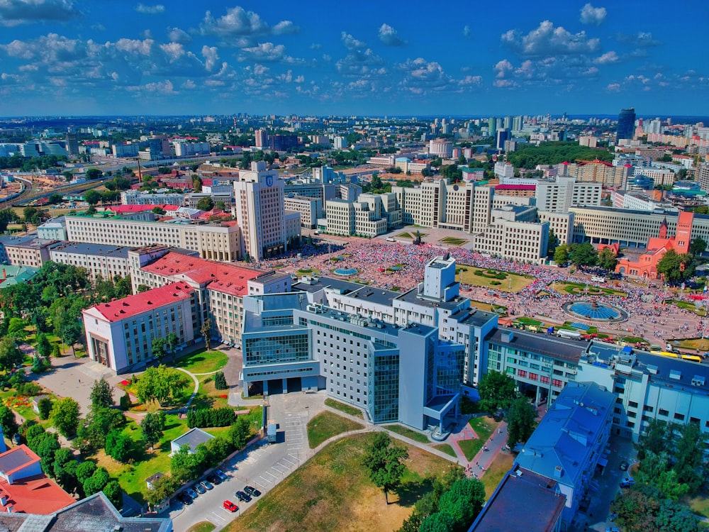 aerial view of city buildings during daytime