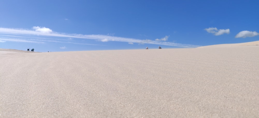 people walking on white sand under blue sky during daytime