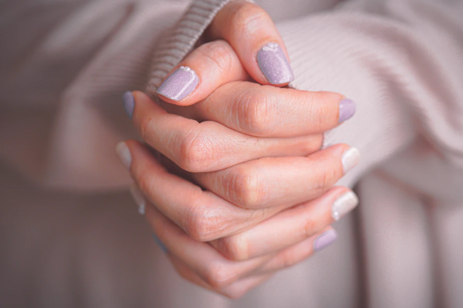 Stock inspiration showing a close-up of carefully manicured hands.