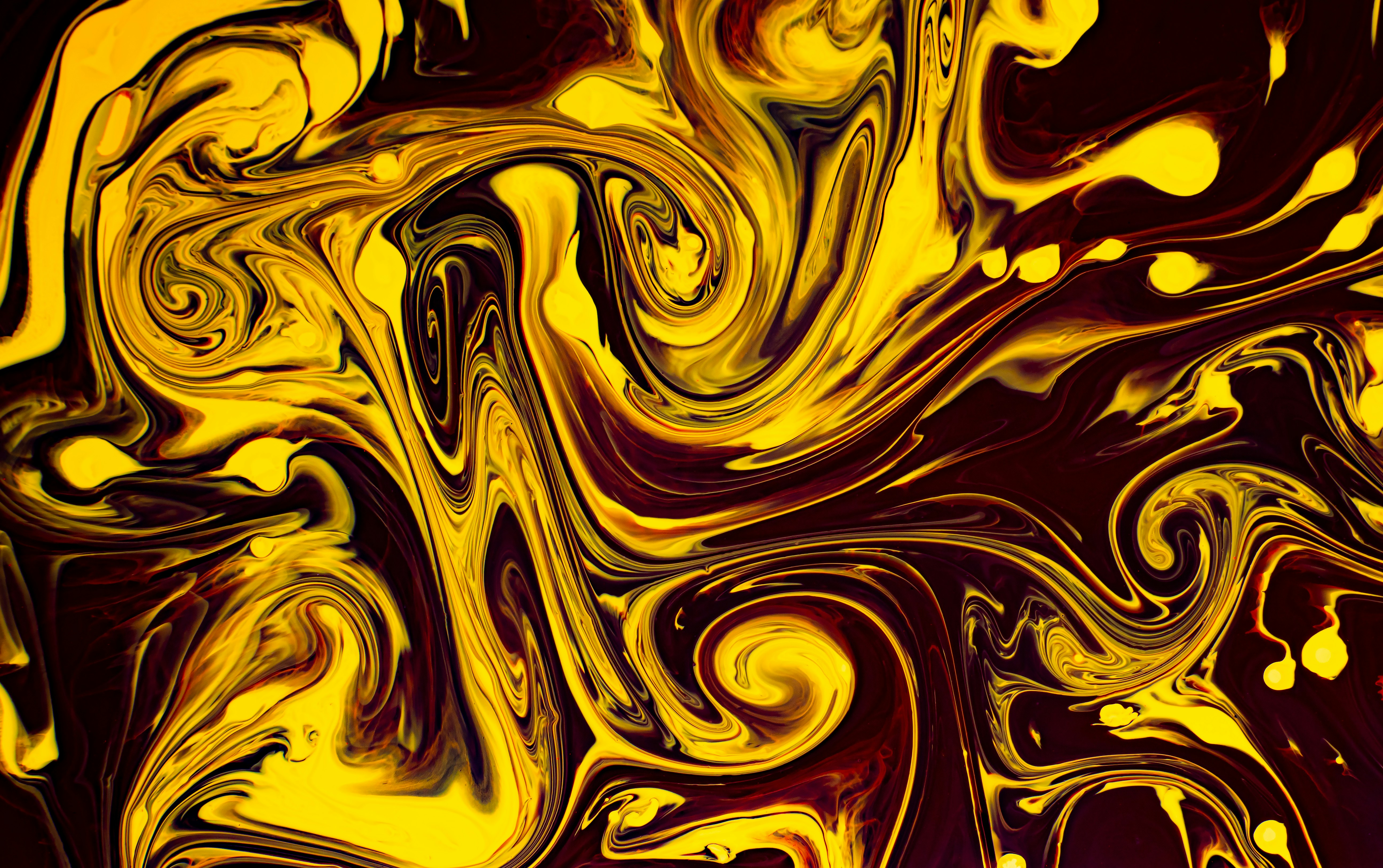 yellow and black abstract painting