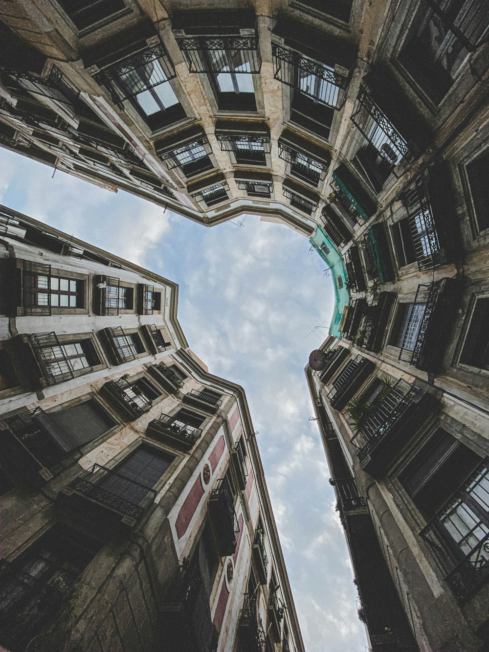 low angle photography of high rise building