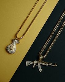 silver and diamond studded cross pendant necklace