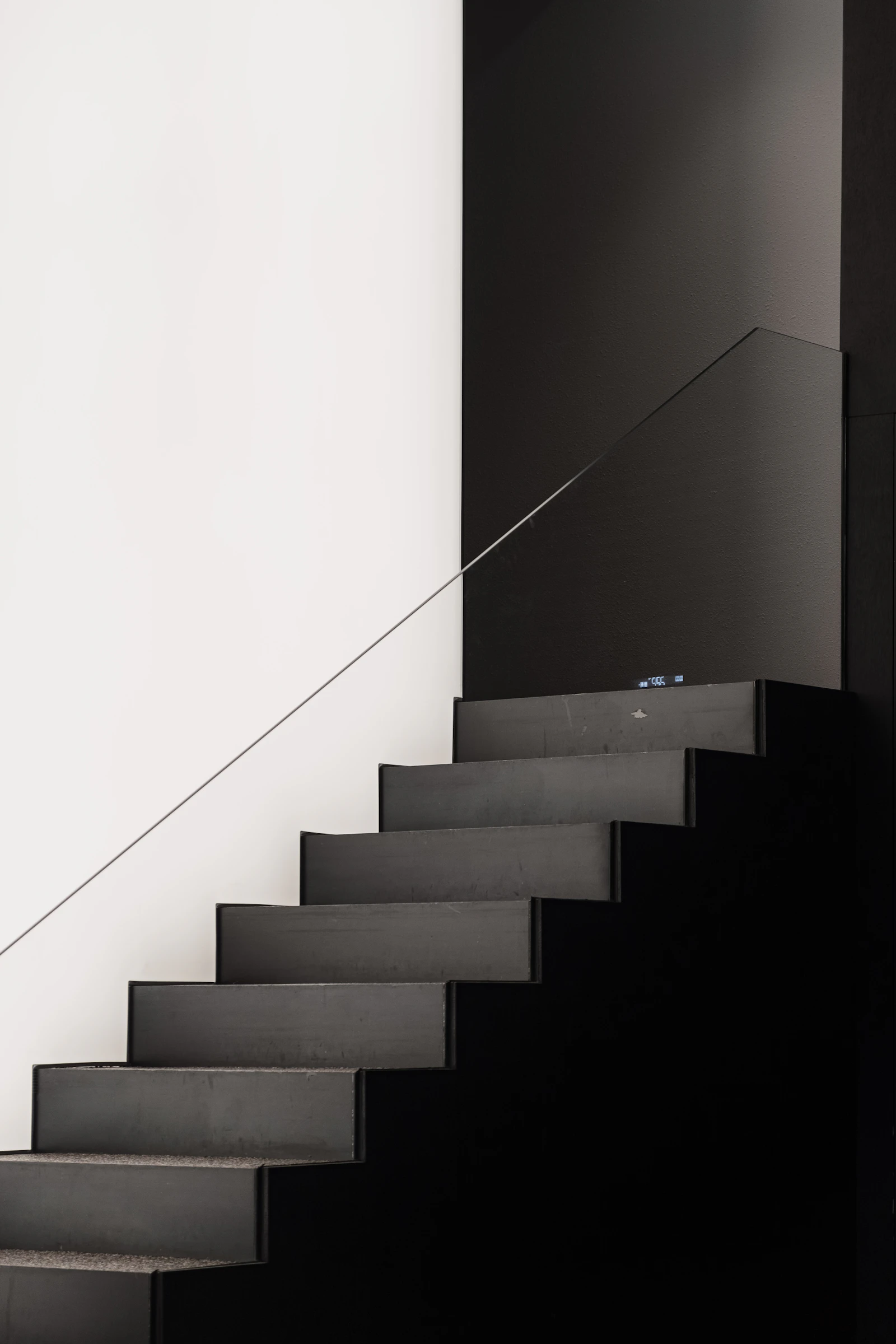 Modern floating stone staircase