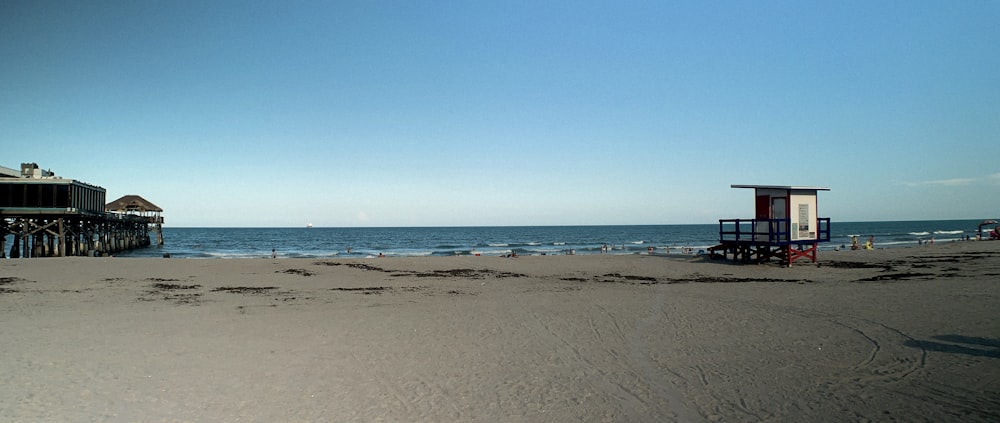 blue sky over sea shore