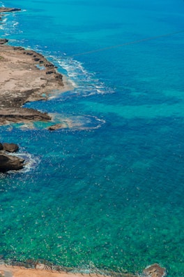 Twin Rock's beautiful coastline with clear blue waters.