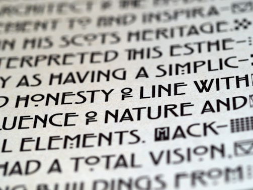 Close-up of a graphic product showing clean typography and layout.