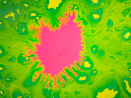 A vibrant pink abstract design representing innovation and creativity.