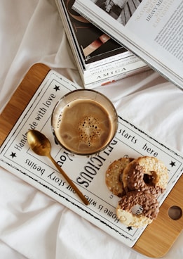 brown cookies on white paper