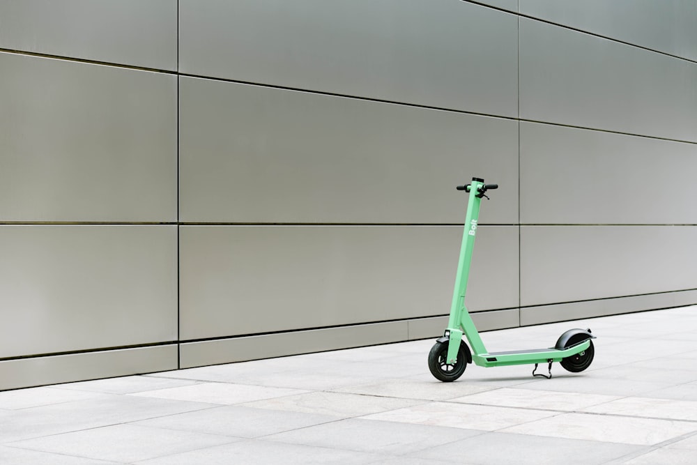 green and black kick scooter
