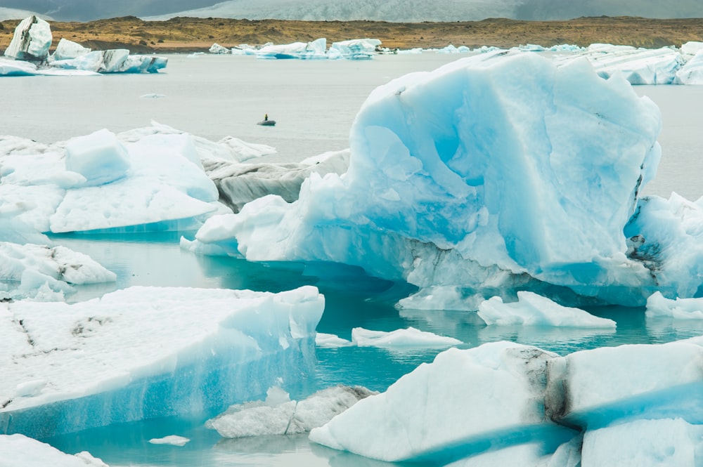 white ice on brown field during daytime