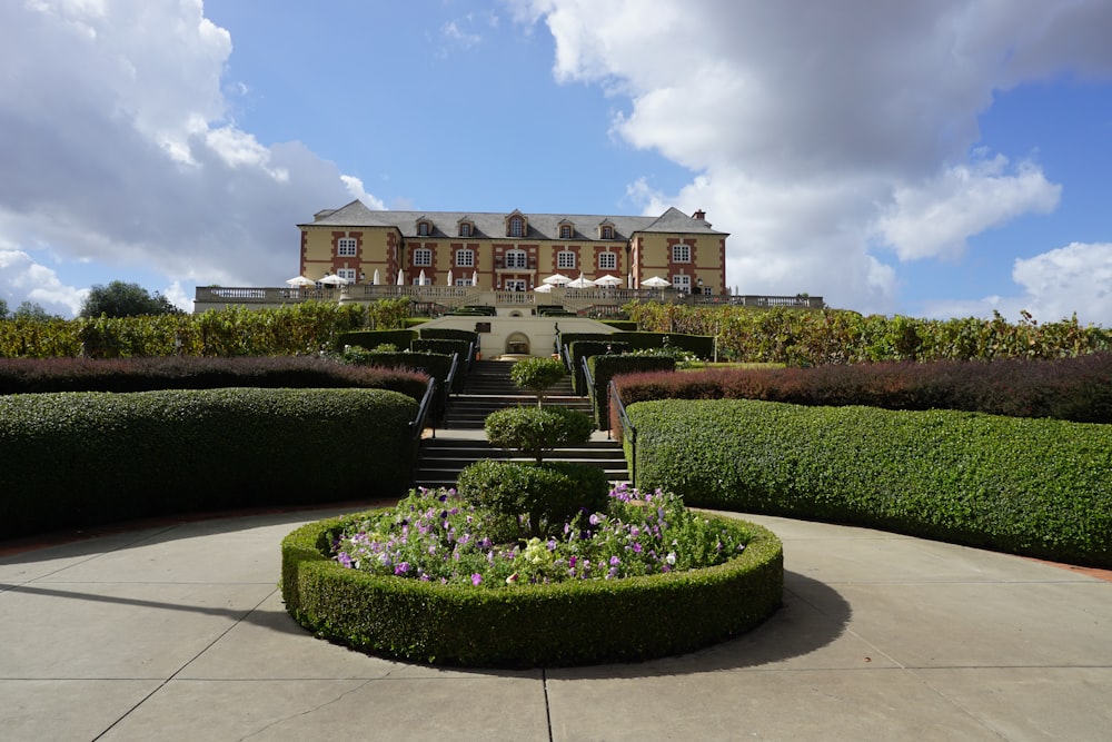 green and brown outdoor fountain