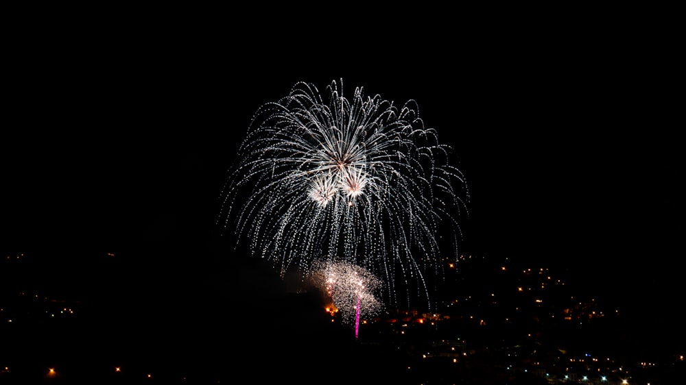 fireworks display during night time