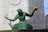 green statue of a man
