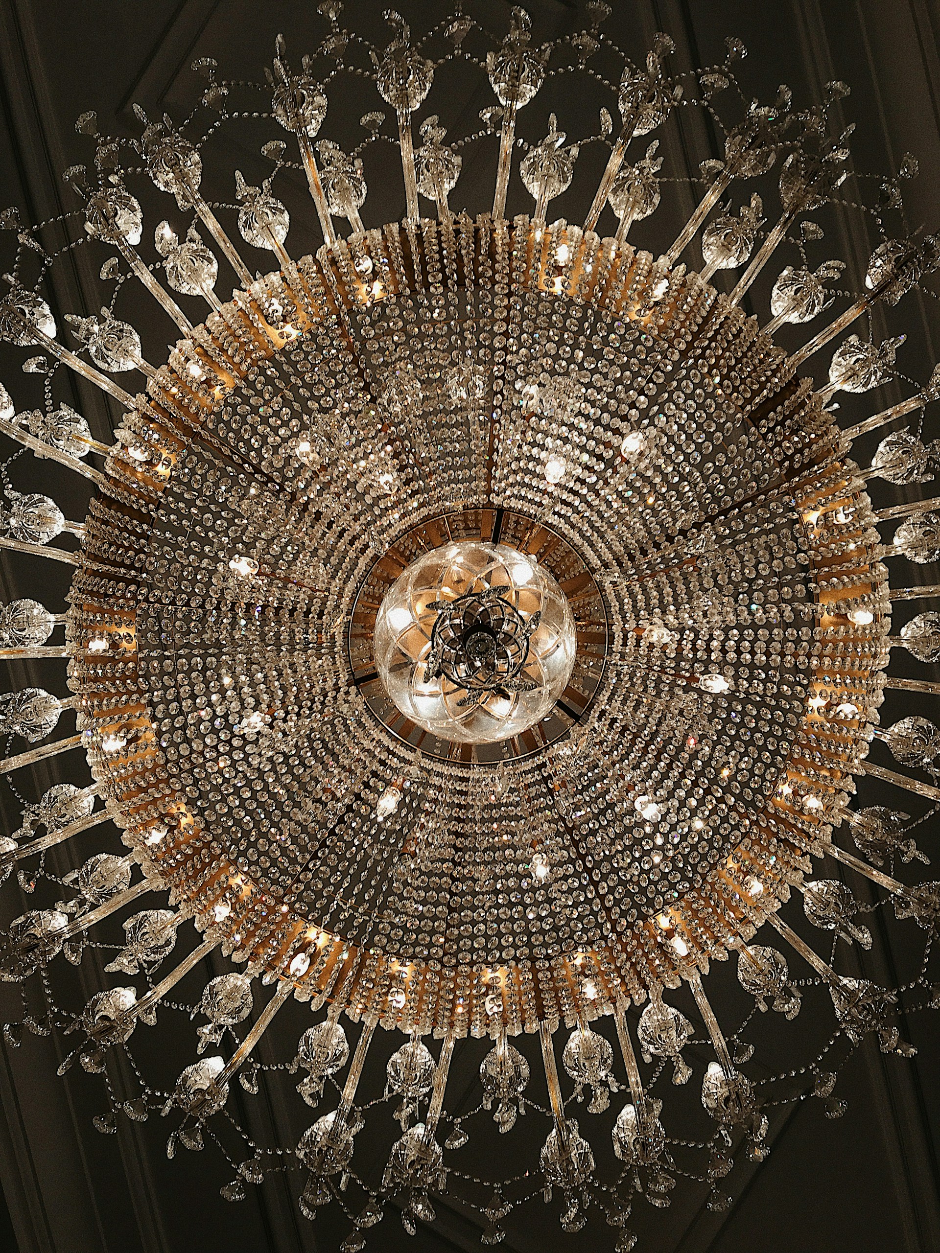gold and silver round ornament