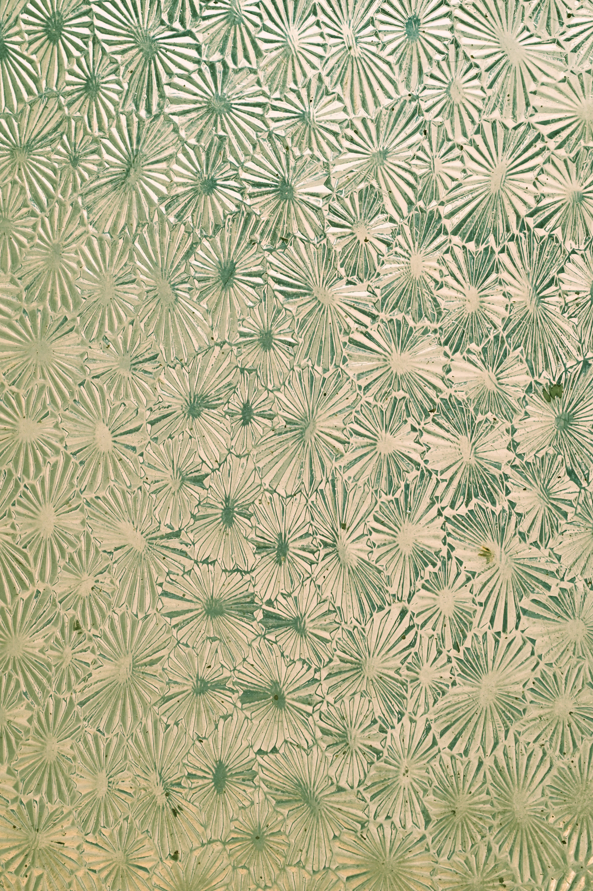 green and white floral textile
