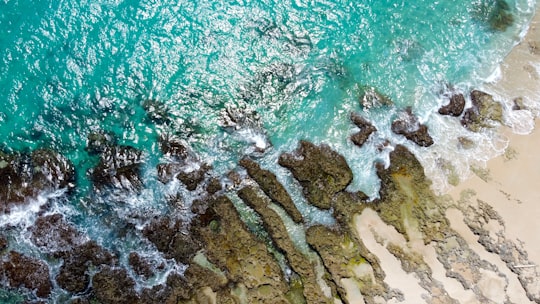 aerial view of body of water during daytime in Kenting National Forest Recreation Area Taiwan