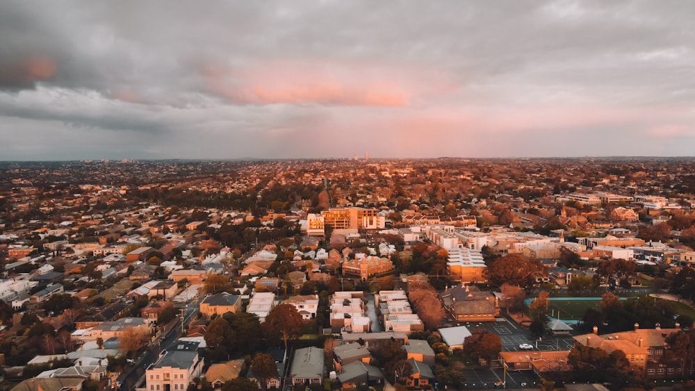 Vue aérienne de la ville pendant la journée