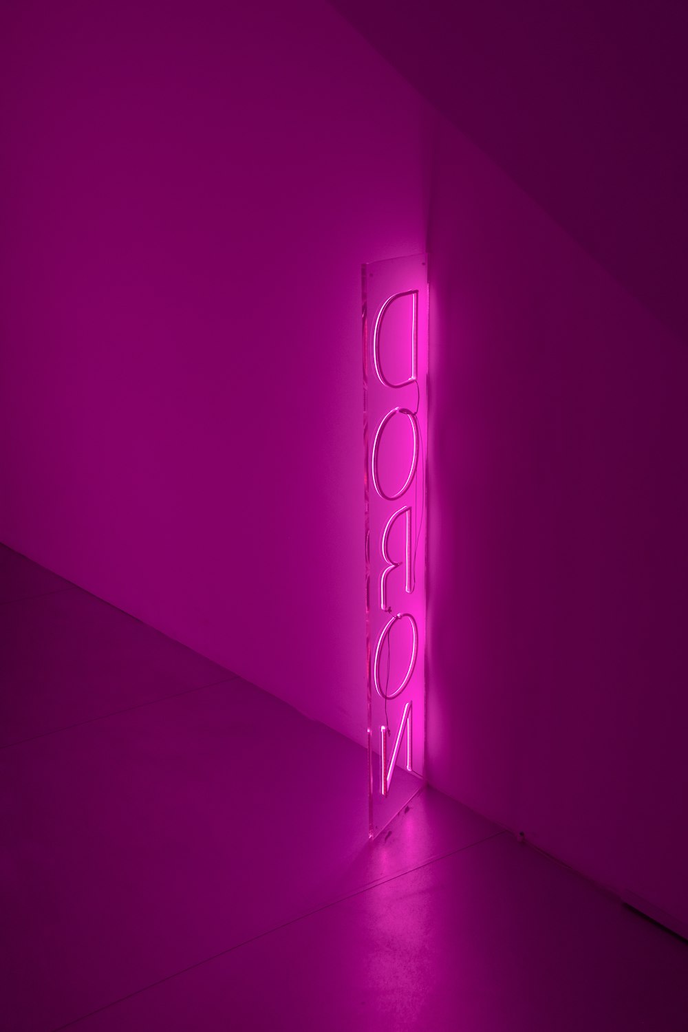 purple and pink neon light