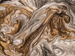 brown and white abstract painting