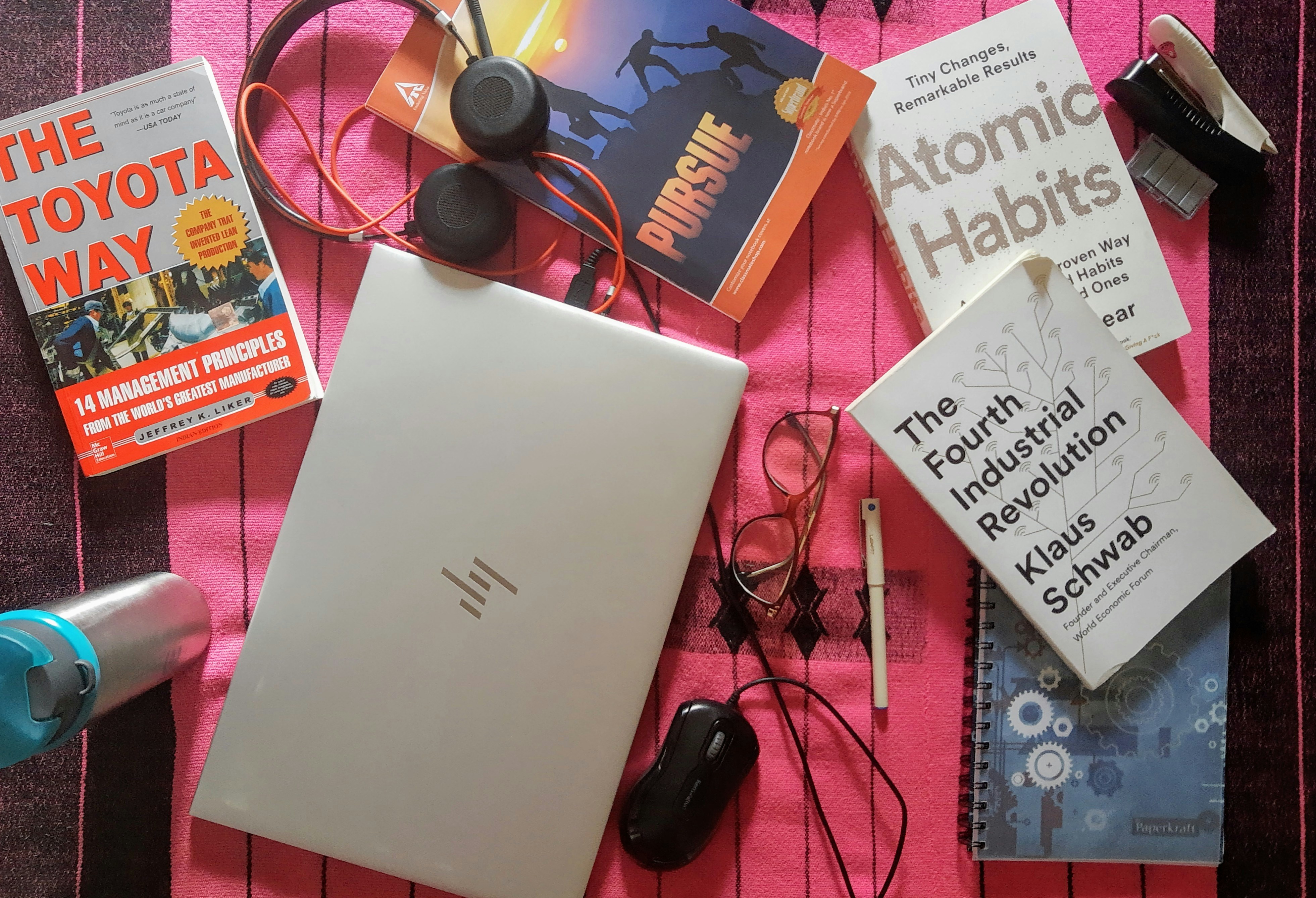 Open printed book with notes and formatting marks