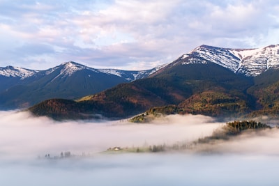 A serene Himalayan mountain landscape where shilajit naturally forms over centuries.