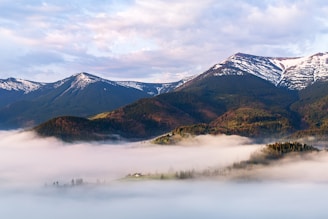 A serene Himalayan mountain landscape where shilajit naturally forms over centuries.