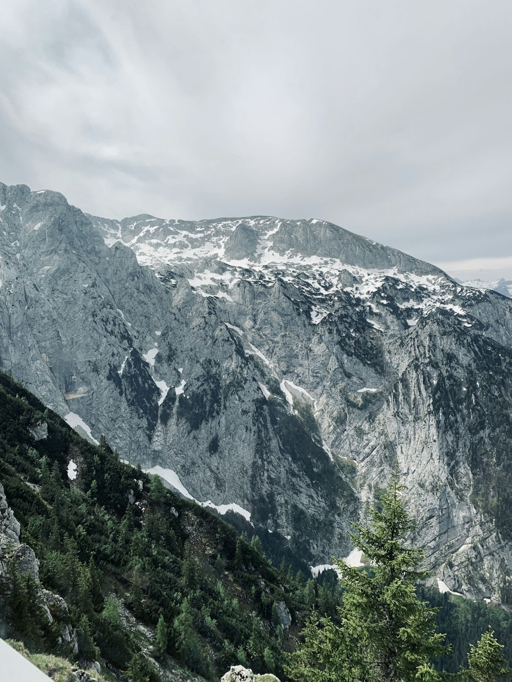 gray and white mountain under white cloudy sky during daytime