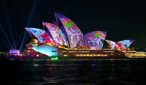 A captivating lighting design for an opera performance.