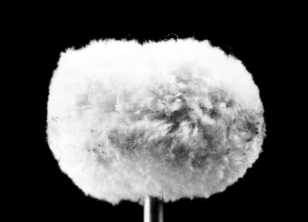 white cotton with black background
