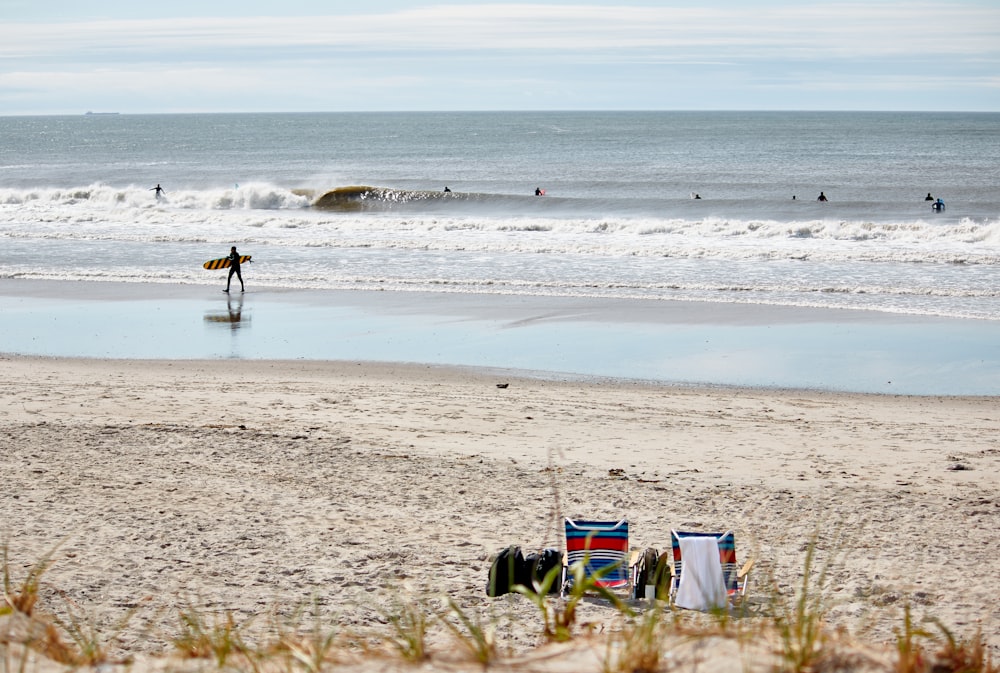 people on beach during daytime