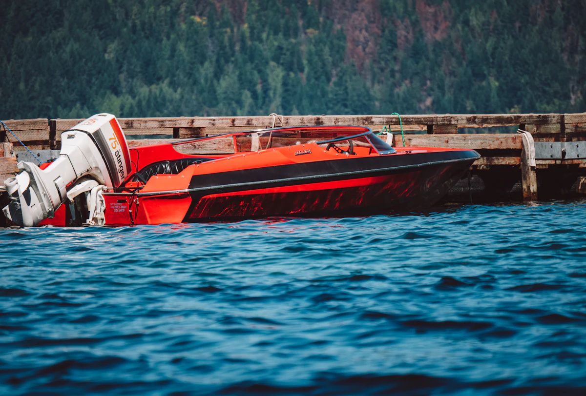 Freshly detailed speedboat at the dock