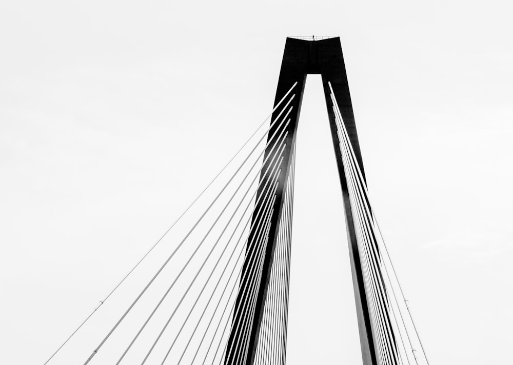 black bridge under white sky