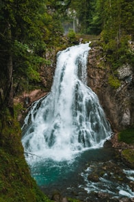 waterfalls in the middle of the forest
