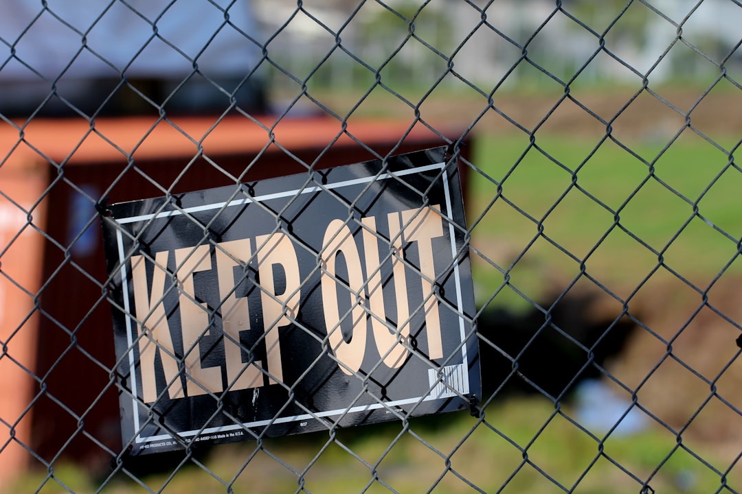 Keep out sign at abandoned property