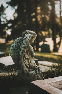 gray concrete statue of a woman