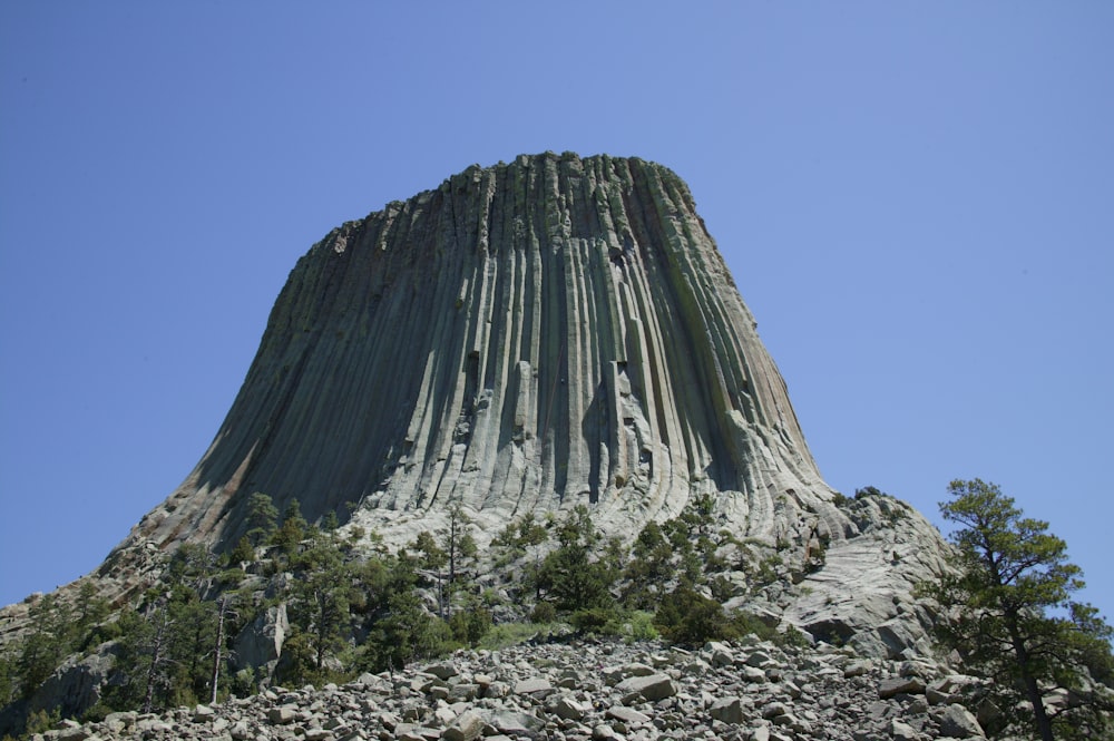 gray rock formation under blue sky during daytime