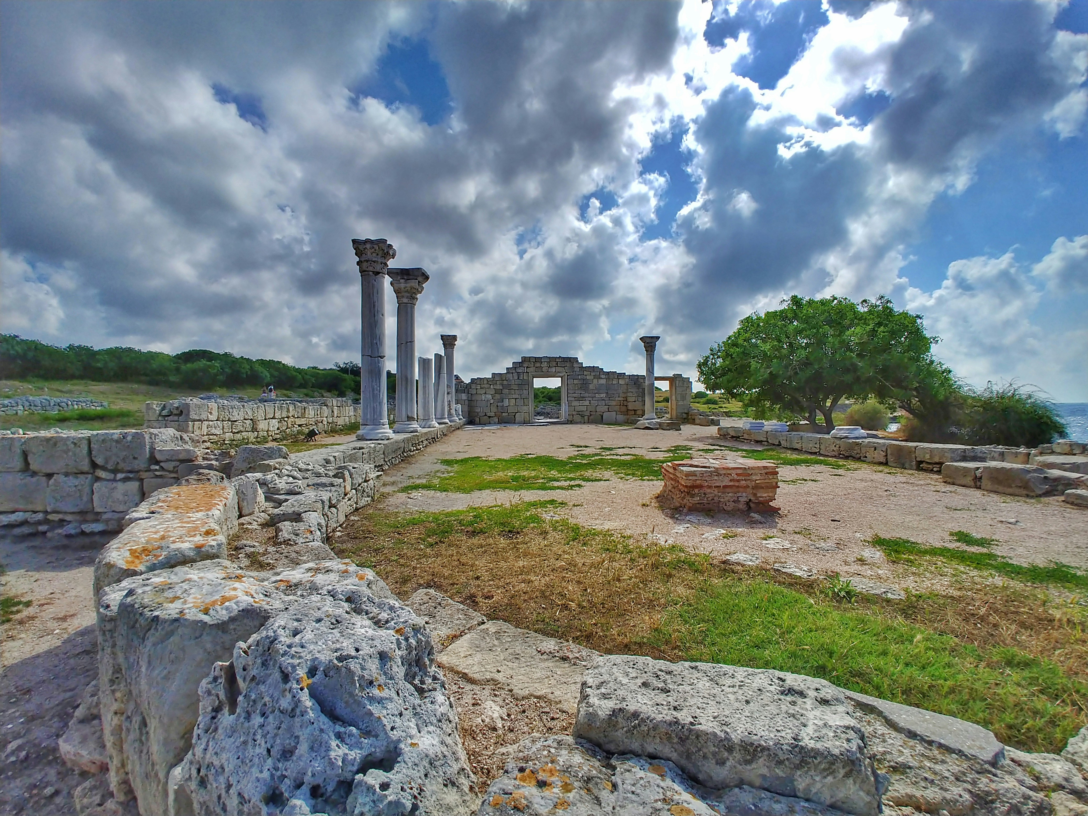 Greek temple columns