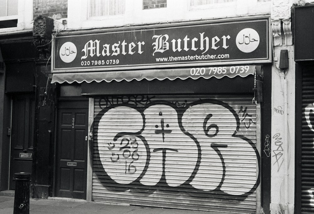 black and white wooden signage