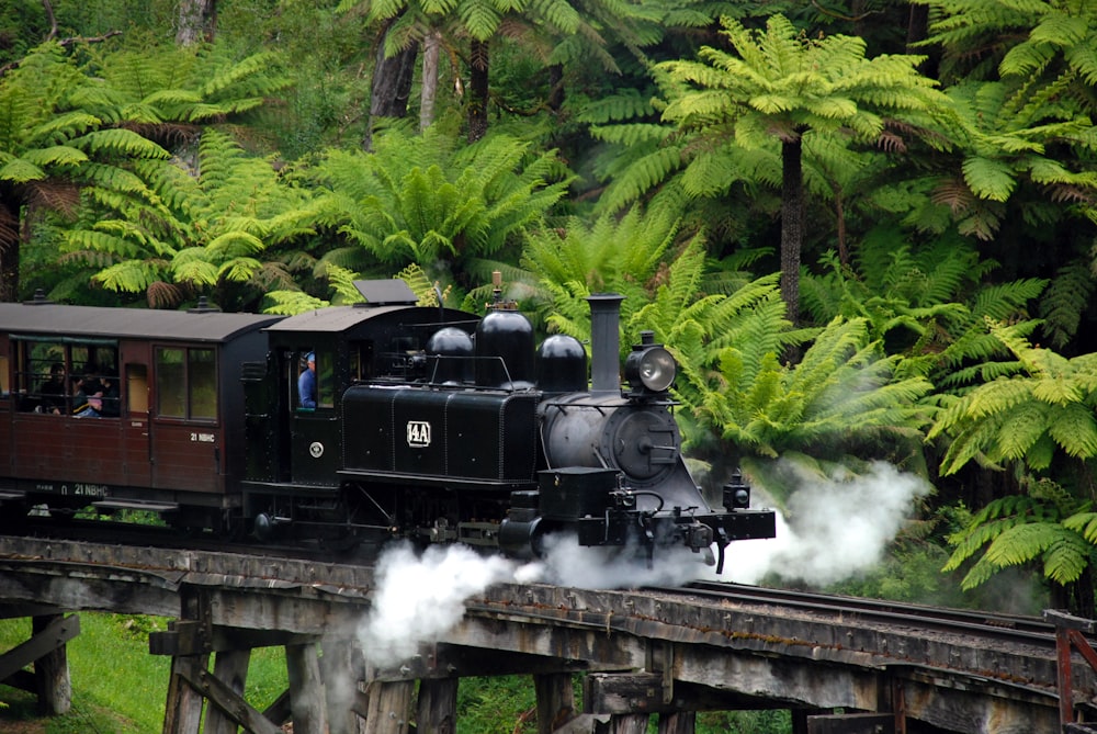 man in black jacket standing on black train during daytime