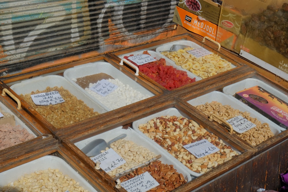 assorted food in clear plastic containers