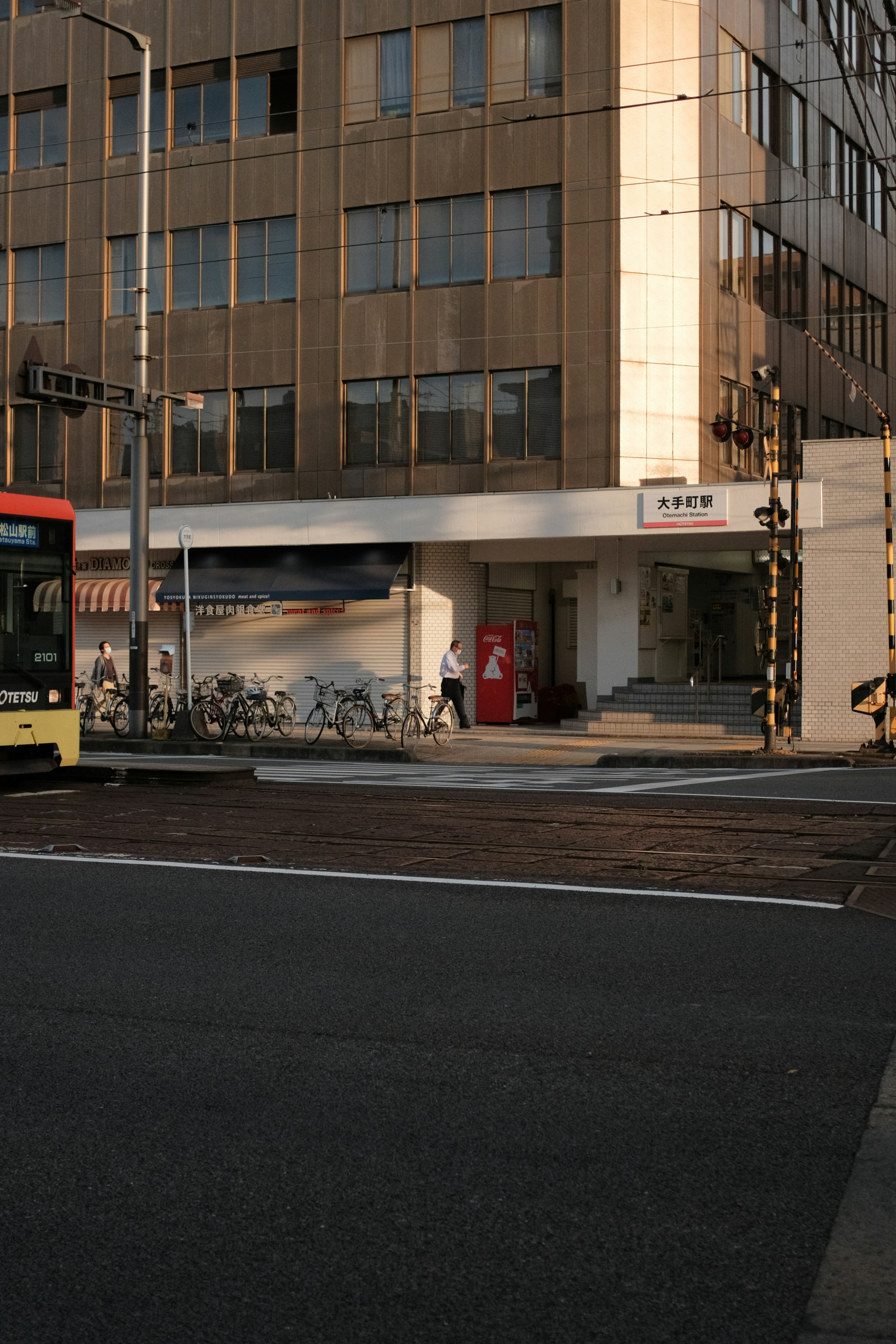 Västerås bus terminal with buses and travelers
