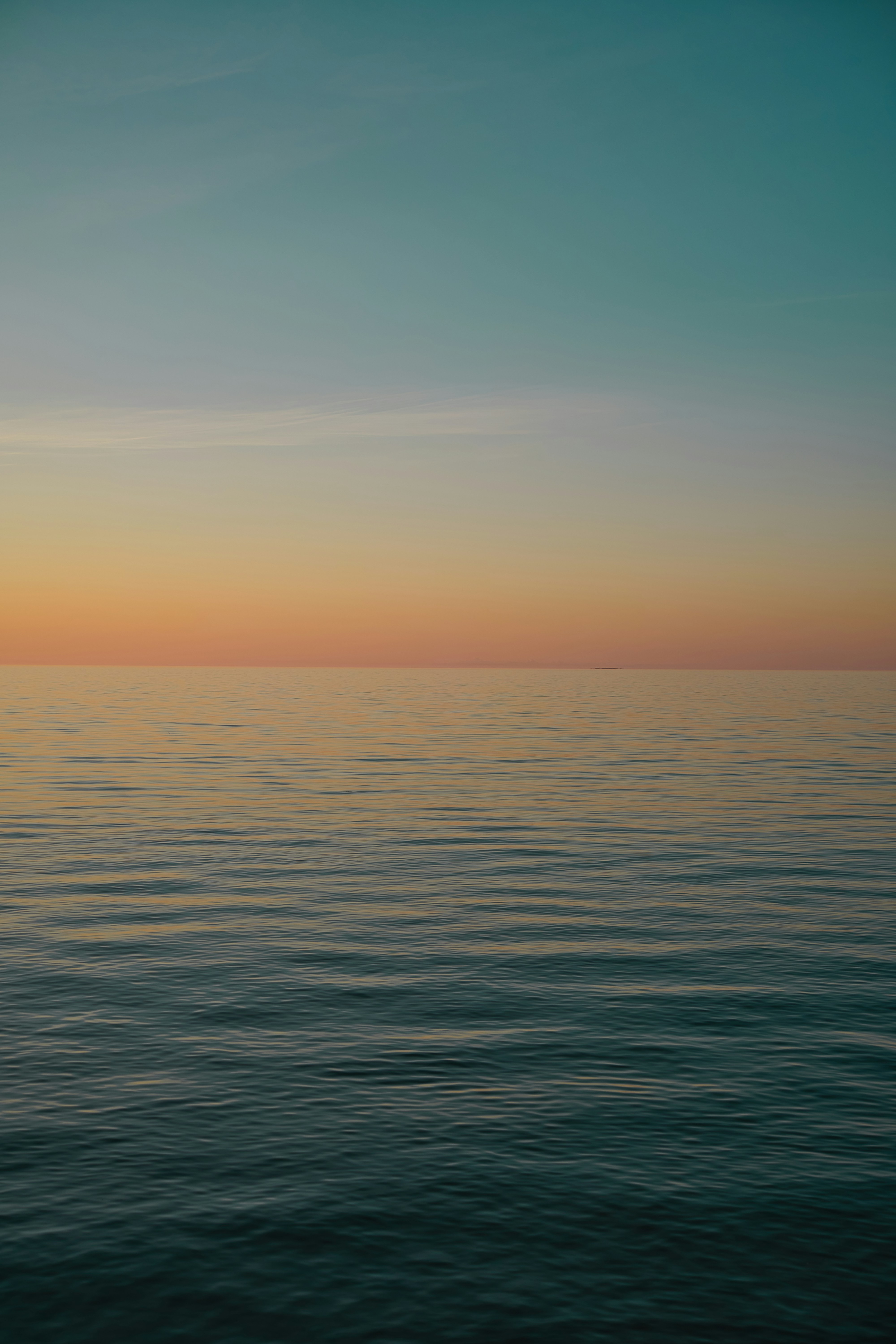 Sunset over the sea at Piriápolis.