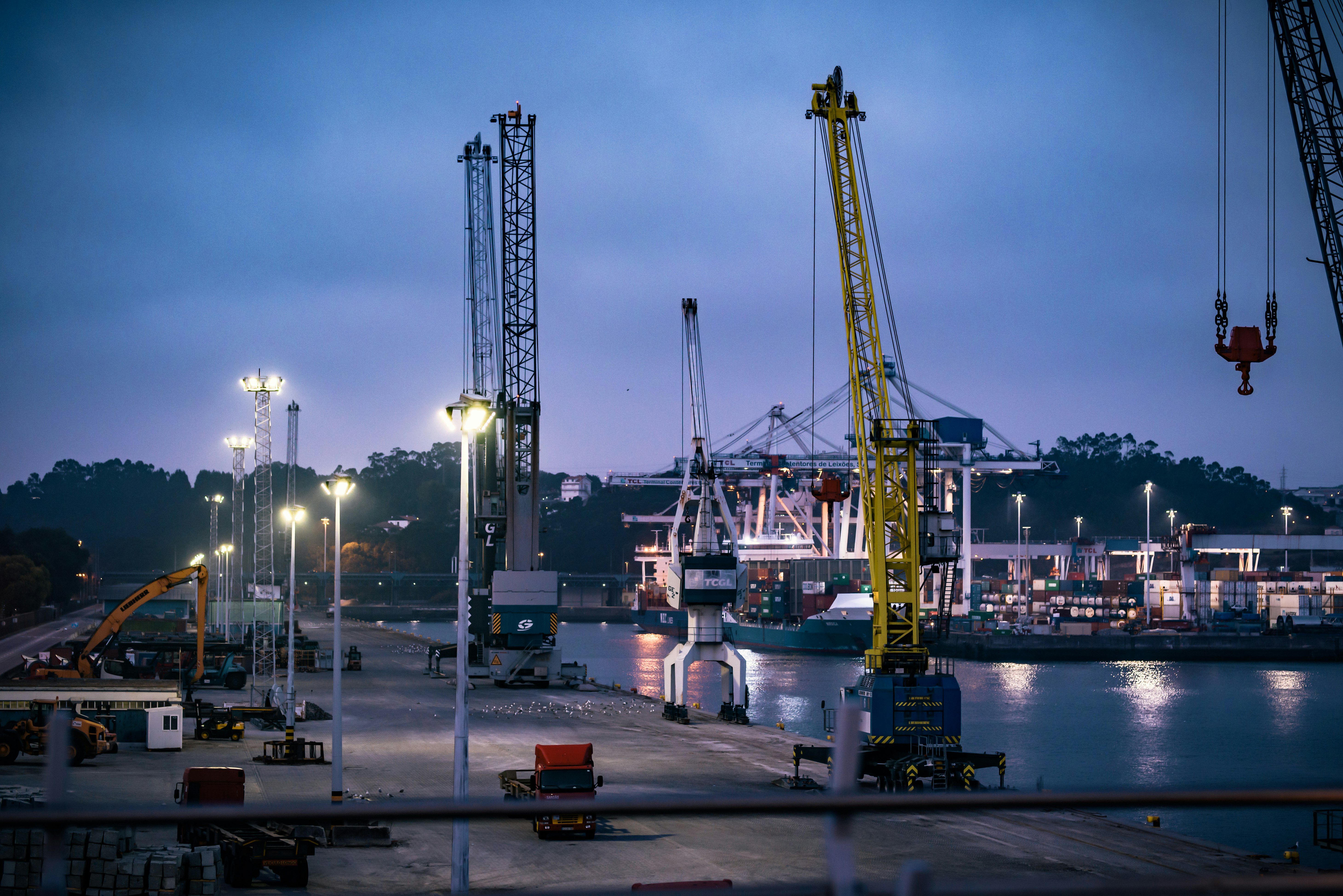 The sea trade port in Matosinhos, Porto.