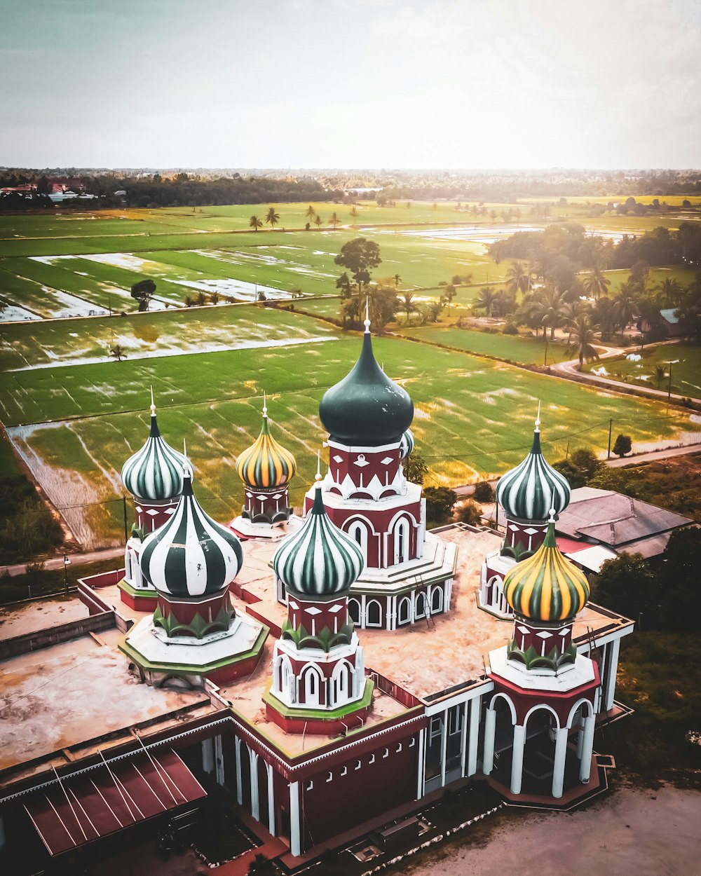 white and brown dome building