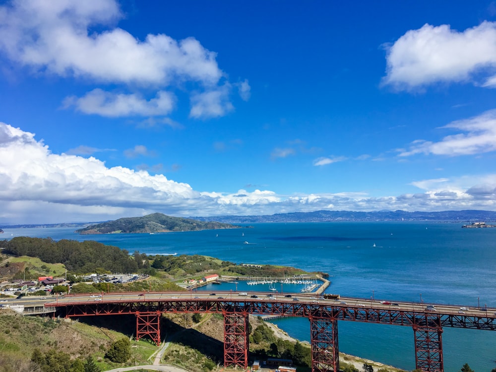 a large bridge over a large body of water