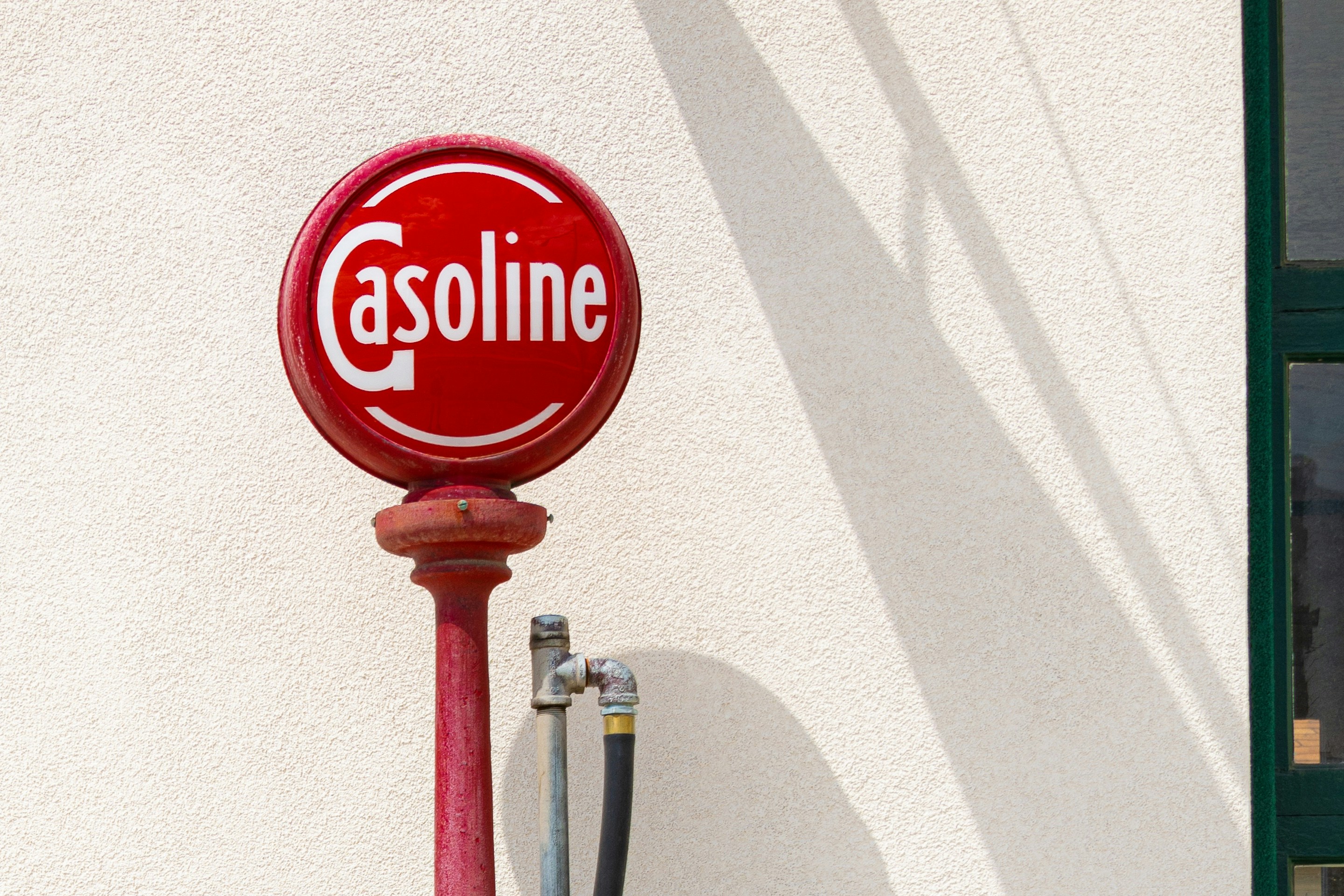 An antique gas pump, well preserved in Helper, Utah. 